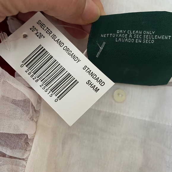 Ralph Lauren Ruffled One Standard Sham Shelter Island White Ruffle detail - Picture 9 of 11